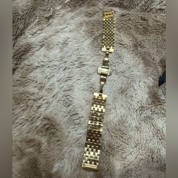 Michele 18mm Gold Plated Metal Bracelet Watch Band - Picture 11 of 16